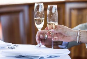 wine tasting on a saloon boat